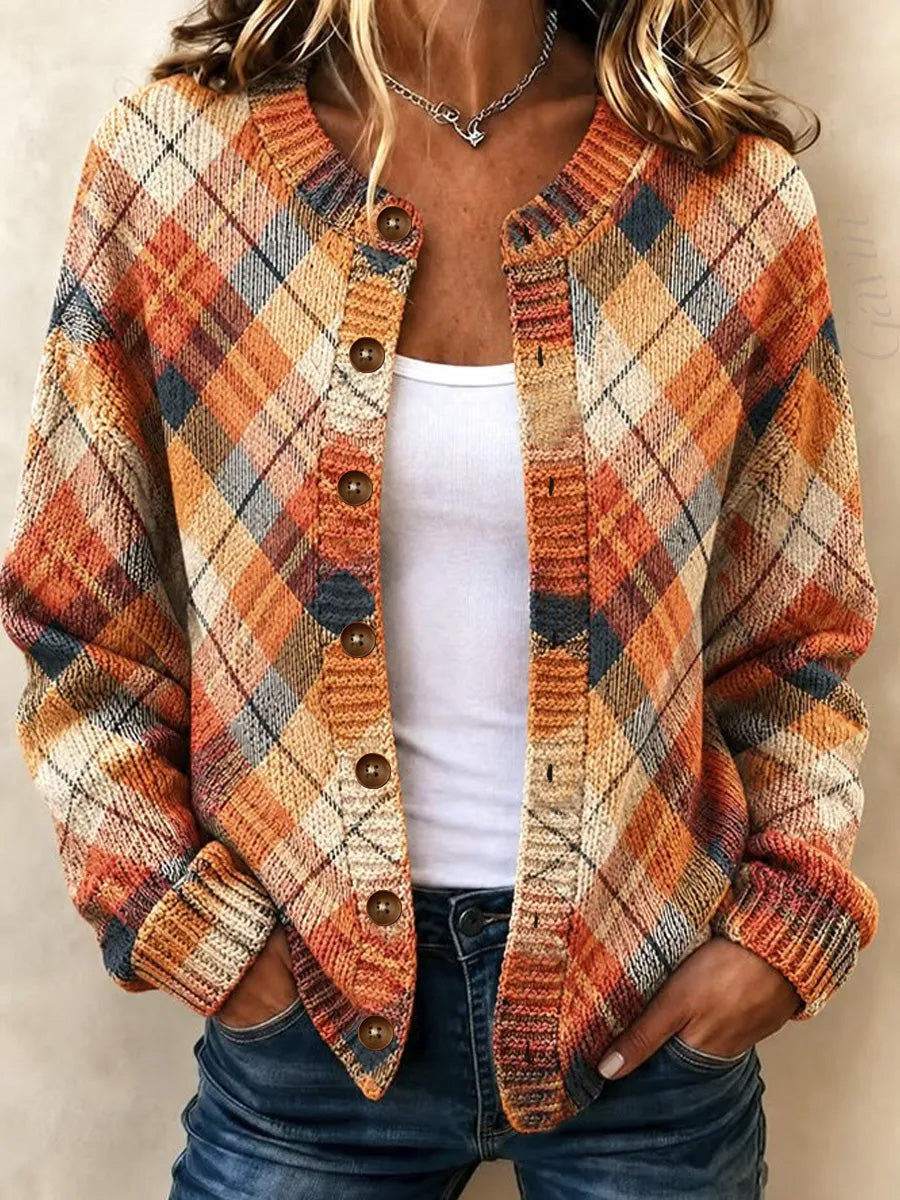 Women's Cozy Season Printed Casual Cardigan