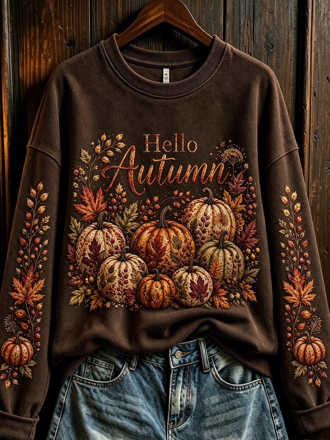 Women's Autumn Pumpkin Pattern Casual Sweatshirt