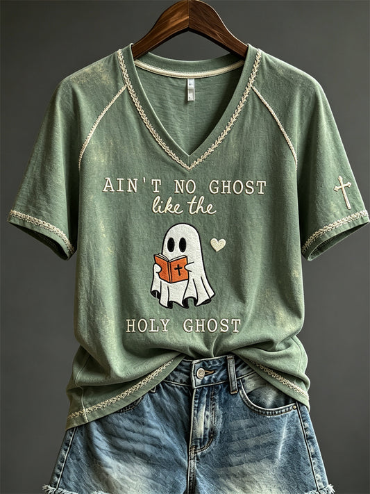 Women's Ain't No Ghost Like the Holy Ghost Print short-sleeved T-shirt