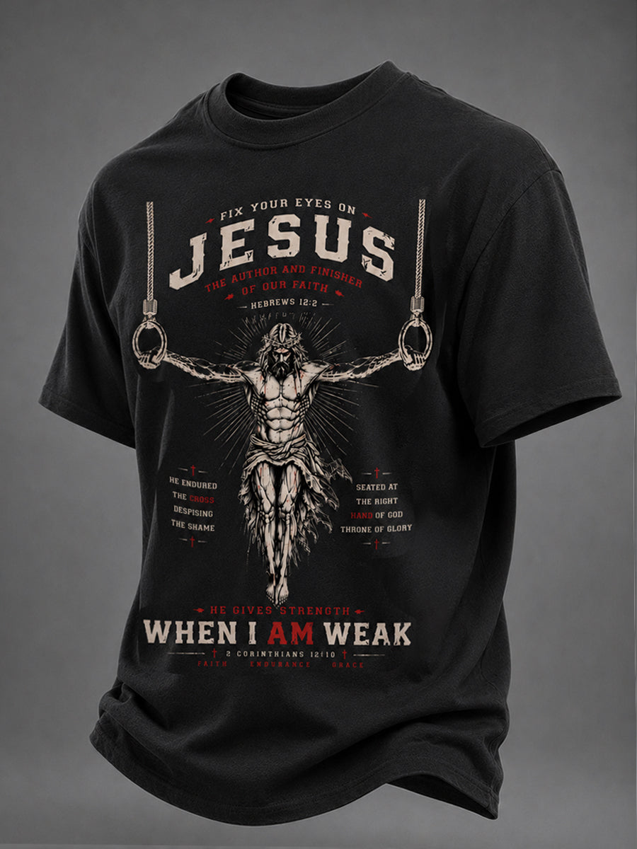 Men's “JESUS” Printed T-shirt