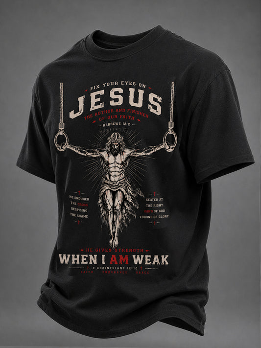 Men's “JESUS” Printed T-shirt