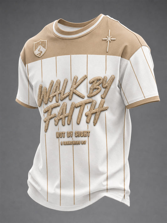 Men's "WALK BY FAITH" Printed T-shirt