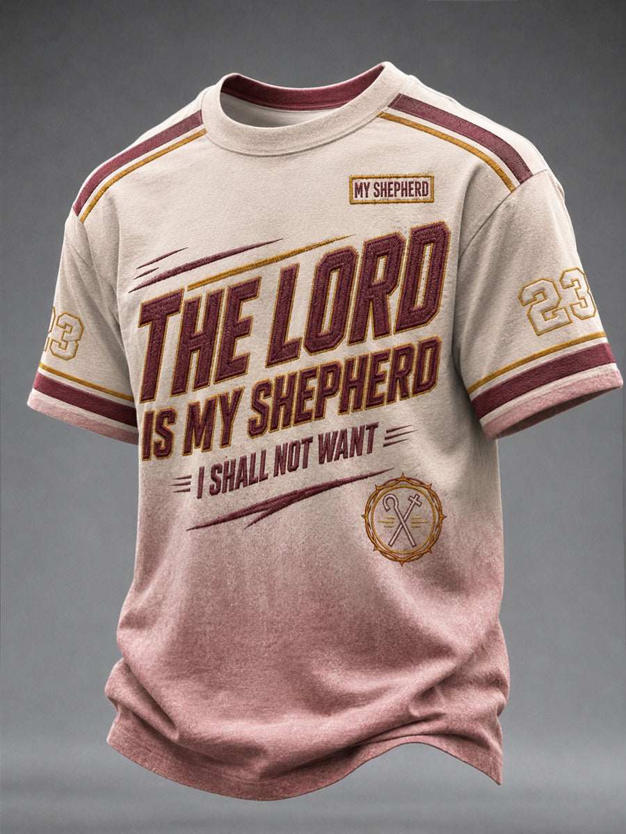 Men's "THE LORD IS MY SHEPHERD I SHALL NOT WANT" Printed T-shirt