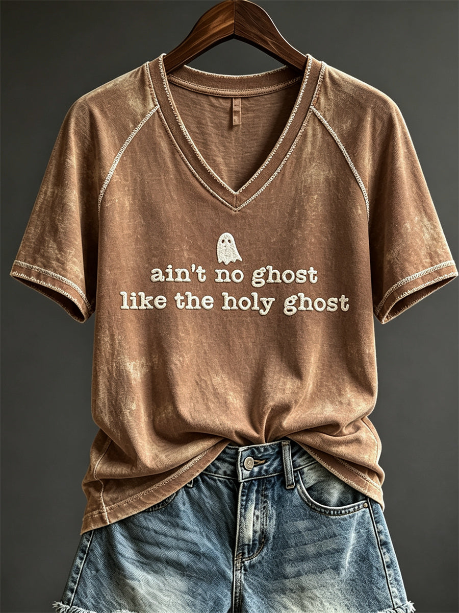 Women's Ain't No Ghost Like the Holy Ghost Print short-sleeved T-shirt