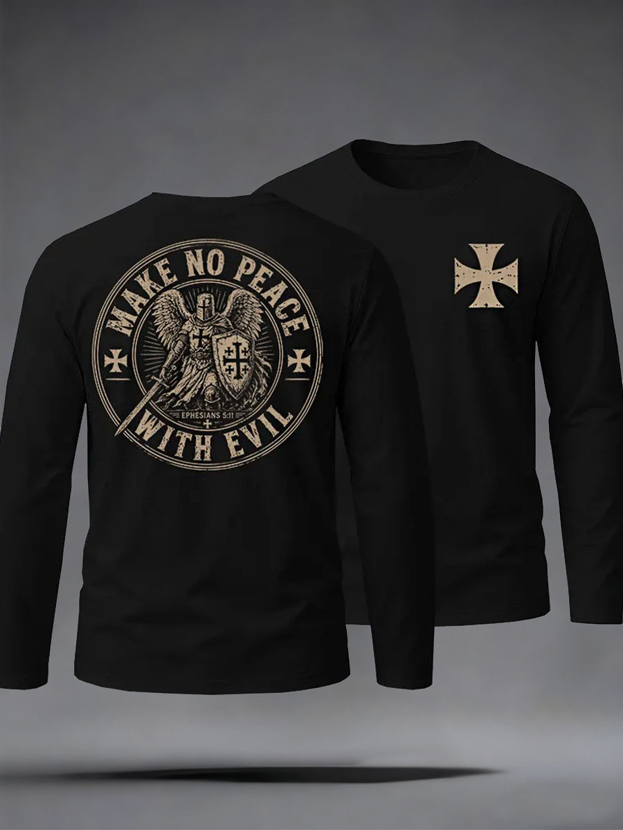Men's Make No Peace With Evil Long Sleeve T-Shirt
