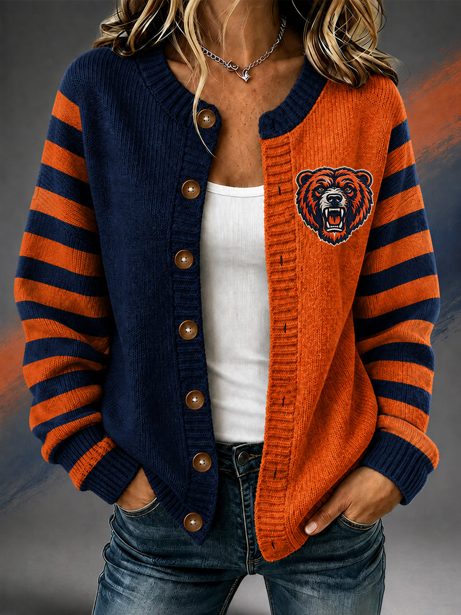 Women's Football Gameday Gift For Football Fans Casual Cardigan