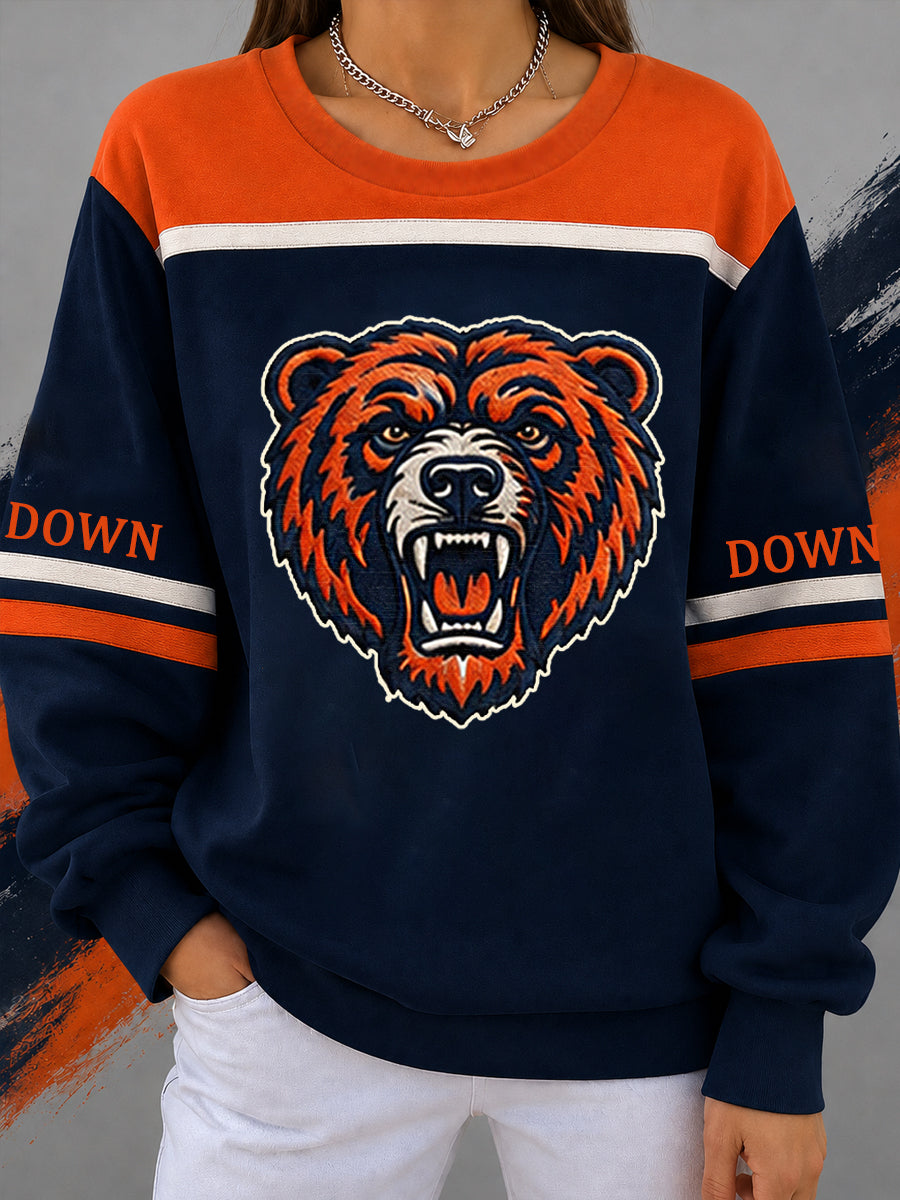 Women's Bear Down Football Gameday Gift For Football Fans Casual Sweatshirt