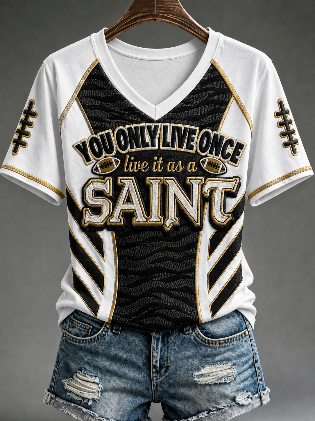 Women's V-neck off-shoulder short-sleeved T-shirt
