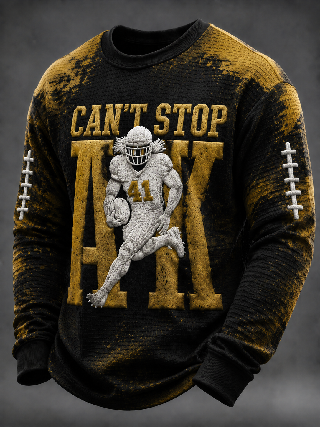 Men's Football Waffle Sweatshirt