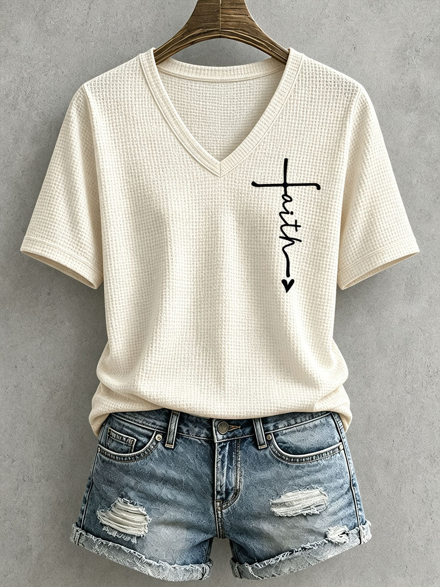Women's Faith Waffle Top