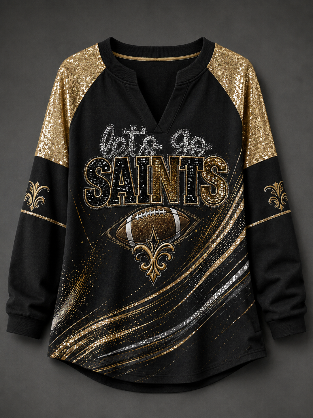 Women's New Orleans Saints Cotton-Linen Long-Sleeve T-Shirt