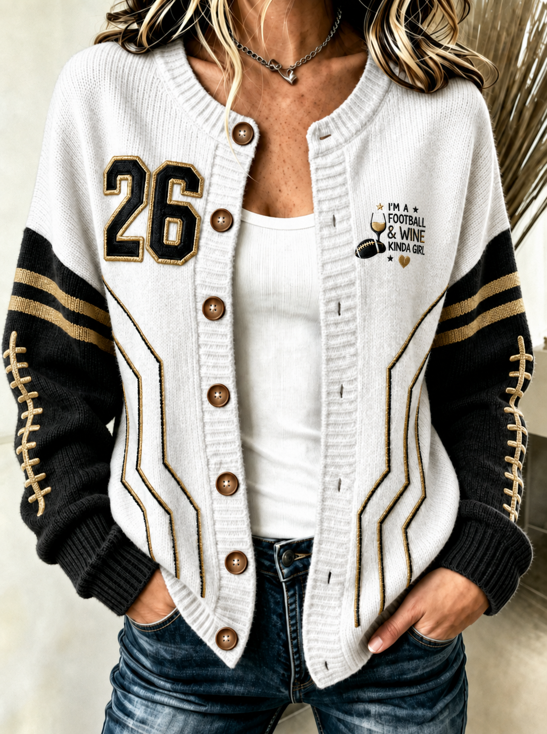 Women's Cardigan-Style Knit Jacket
