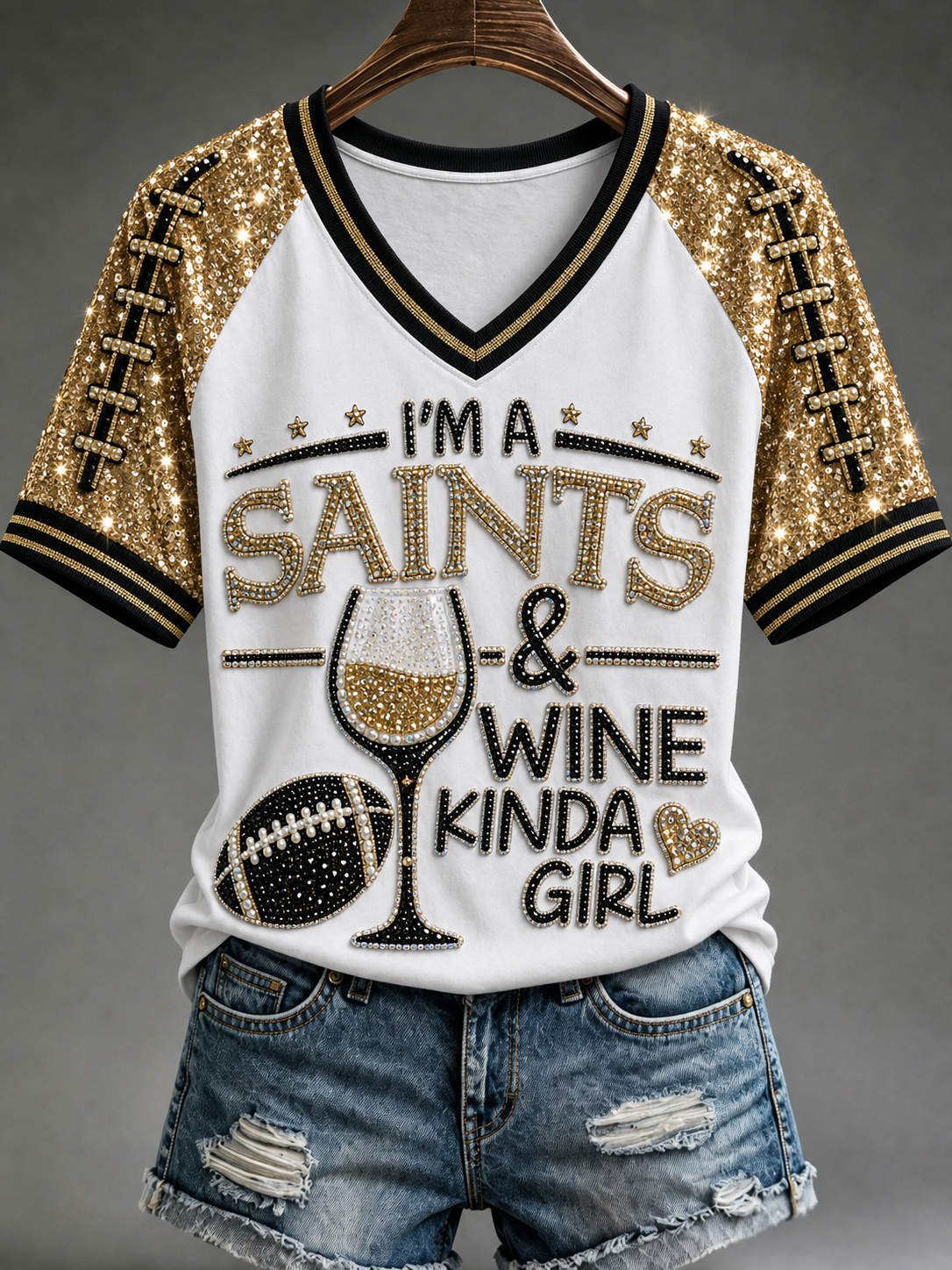 Women's V-neck off-shoulder short-sleeved T-shirt