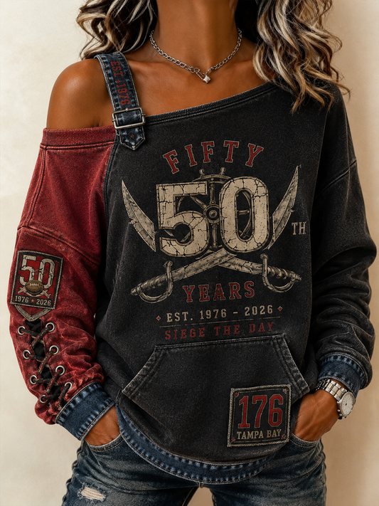 Women's Casual Off-Shoulder Sweatshirt