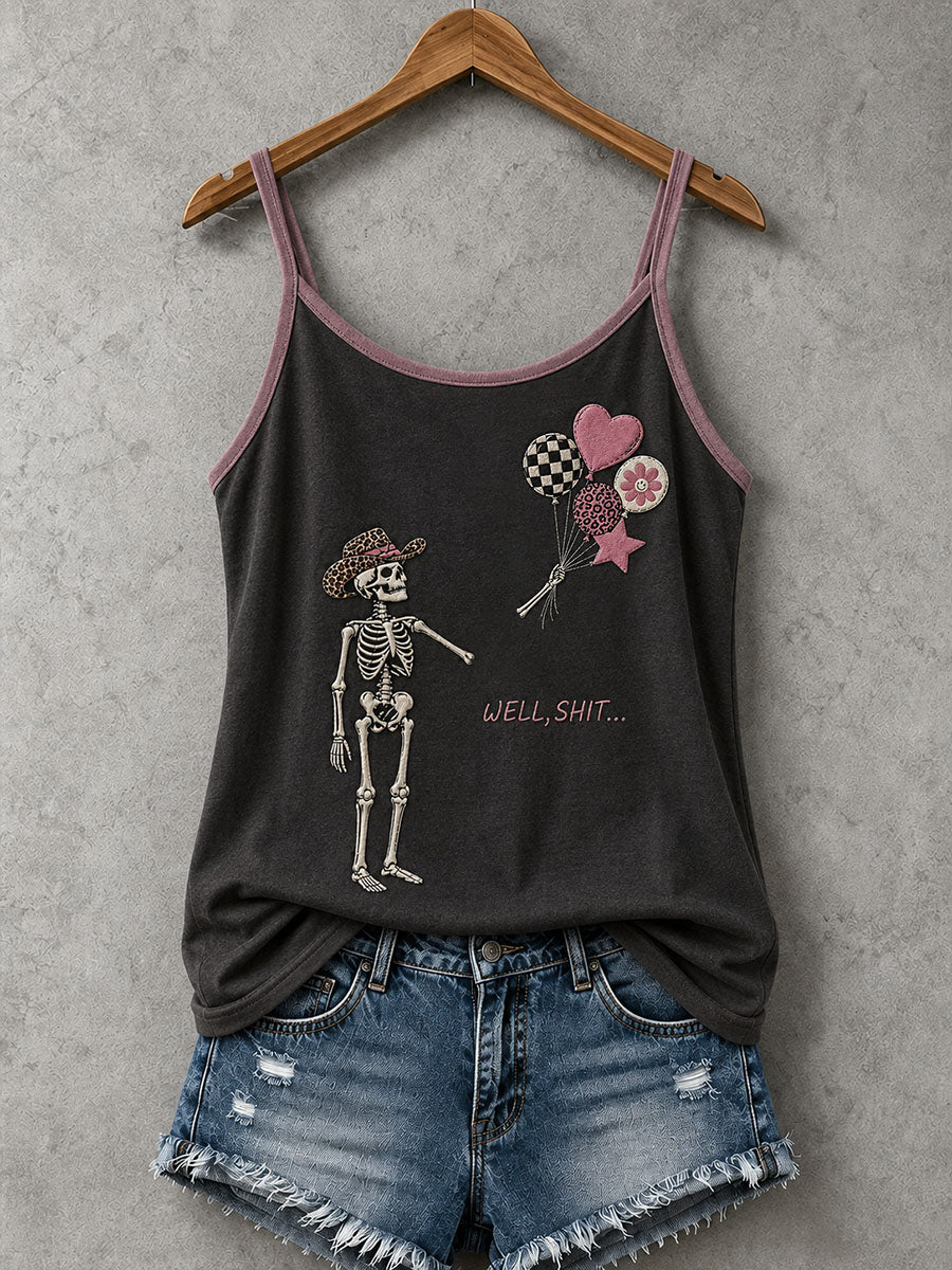 Women's Well Shit Skull Tank Top