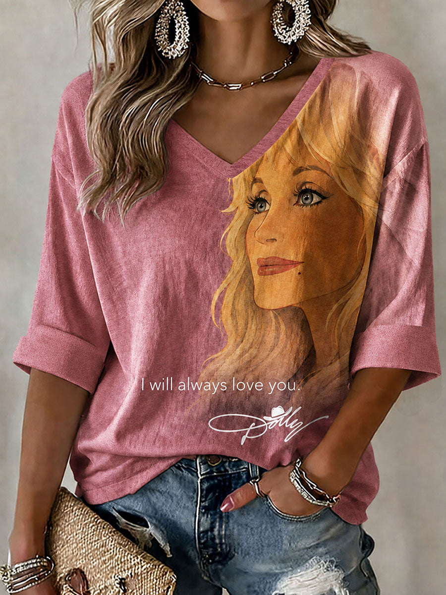 Women’s Country Music Print Casual T-Shirt