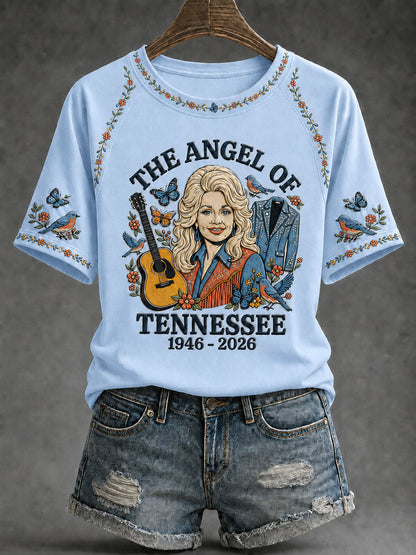 Women’s Country Music Print Casual T-Shirt