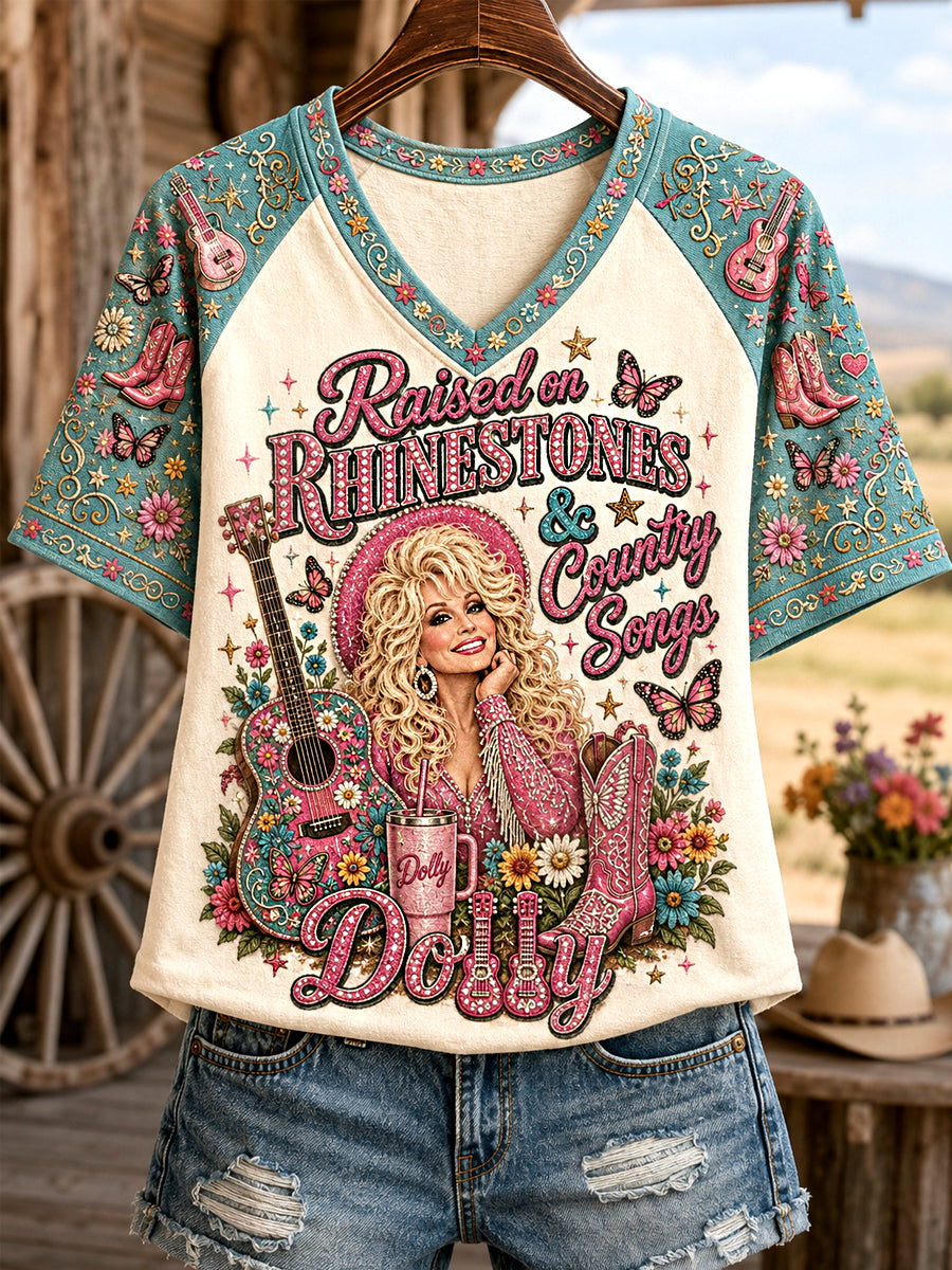 Women's Country Music Legend Tribute V-Neck Tee