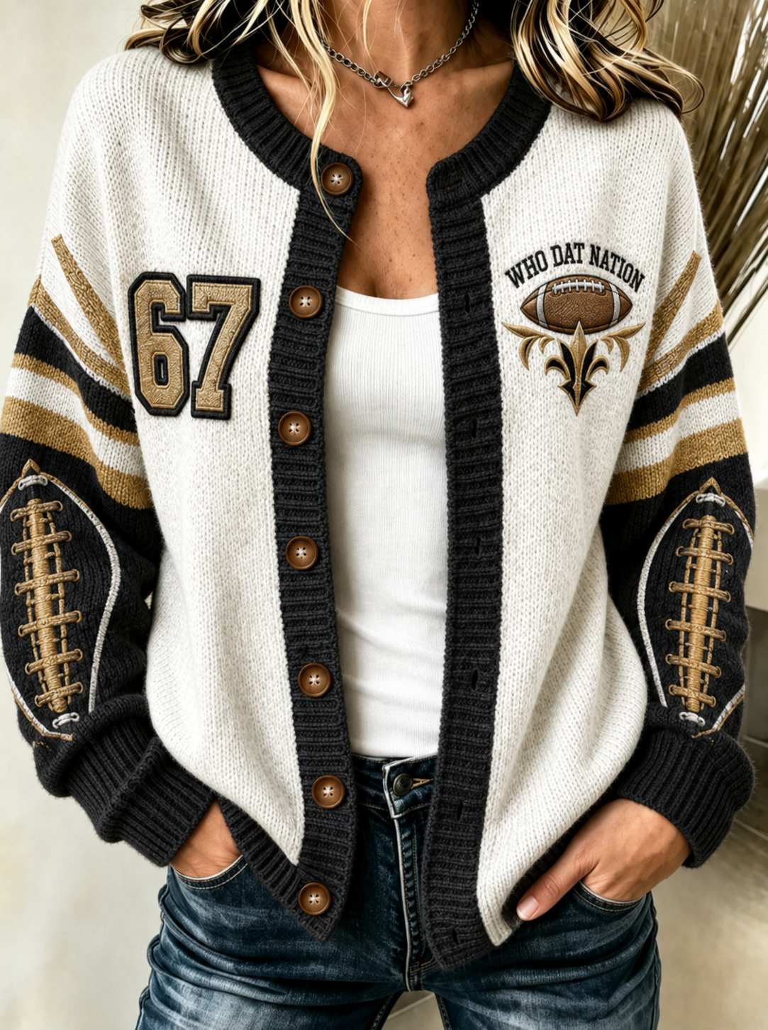 Women's Cardigan-Style Knit Jacket