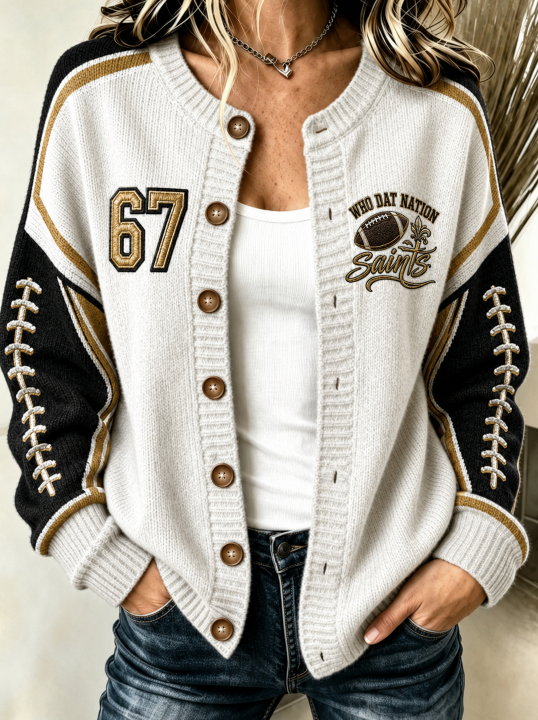 Women's Cardigan-Style Knit Jacket
