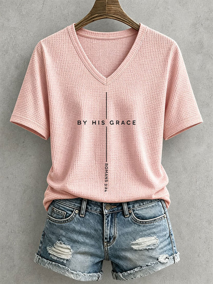 Women's By His Grace Waffle Top
