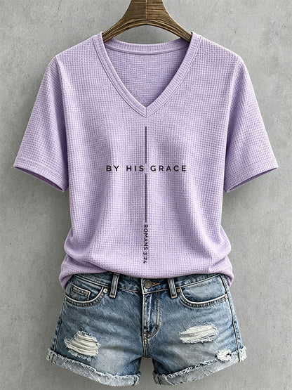 Women's By His Grace Waffle Top