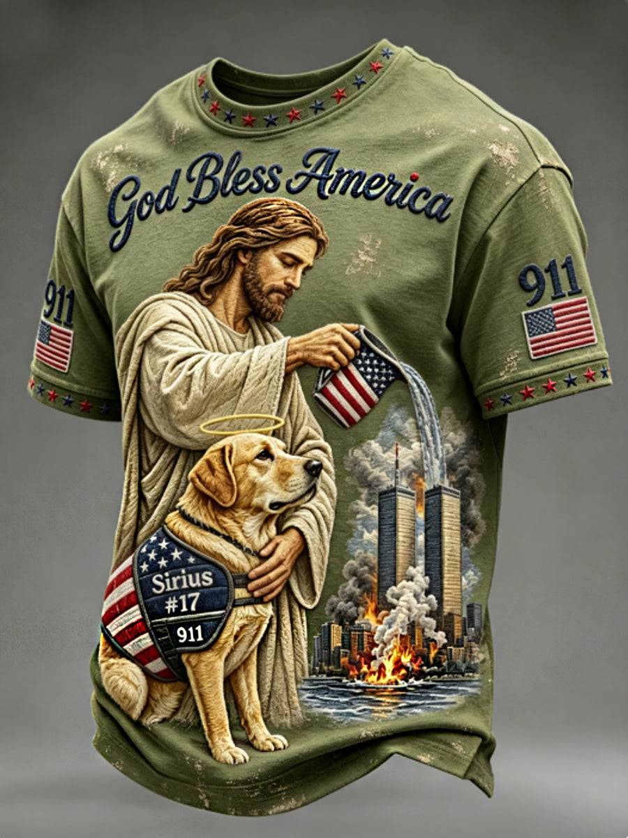 Men's God Bless America 911 t-shirt